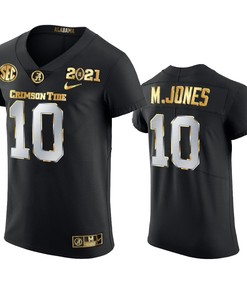 Alabama Crimson Tide Mac Jones 2021 National Championship Black Jersey