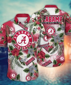 Alabama Crimson Tide NCAA Flower Hawaii Shirt For Fans Ver 1