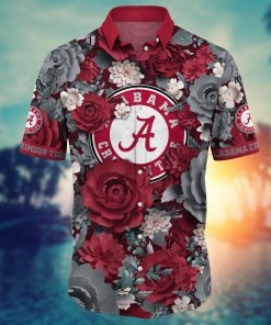 Alabama Crimson Tide NCAA Flower Hawaii Shirt For Fans Ver 7