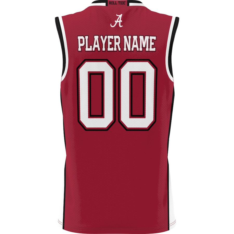 Alabama Crimson Tide NIL Men Basketball Custom Jersey - Crimson