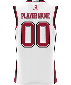 Alabama Crimson Tide NIL Men Basketball Custom Jersey - White