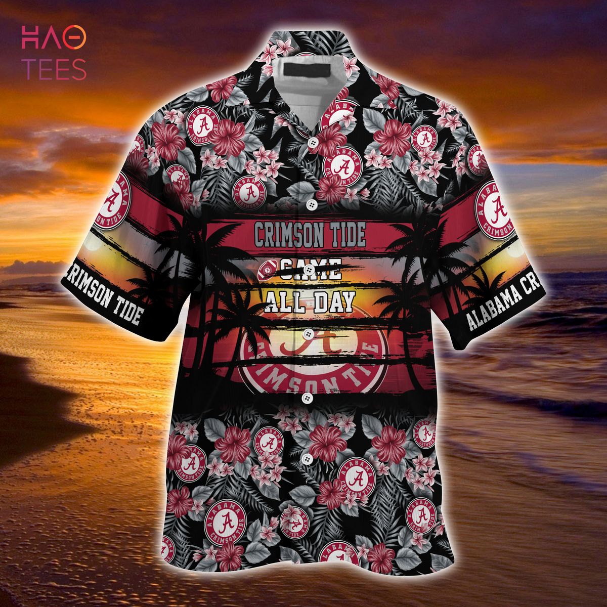 Alabama Crimson Tide Summer Hawaiian Shirt, Floral Pattern for Sports Enthusiast This Year