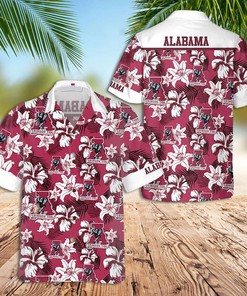 Alabama Hawaiian Shirt Tropical Floral Hawaiian Shirt