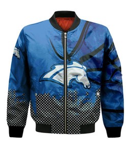 Alabama Huntsville Chargers Bomber Jacket Basketball Net Grunge Pattern- NCAA