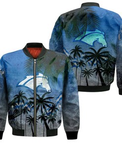 Alabama Huntsville Chargers Bomber Jacket Coconut Tree Tropical Grunge - NCAA