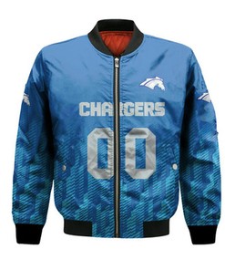 Alabama Huntsville Chargers Bomber Jacket Logo Sport Ombre  - NCAA