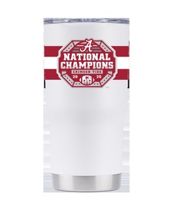 Alabama National Champs White Tumbler - Commemorative White Tumbler for Alabama National Champions