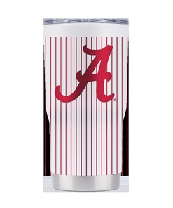 Alabama Pinstripe Baseball Tumbler - Stylish Tumbler for Alabama Baseball Fans