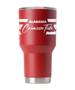 Alabama Script Crimson Tumbler - Elegant Crimson Tumbler with Alabama Script Design