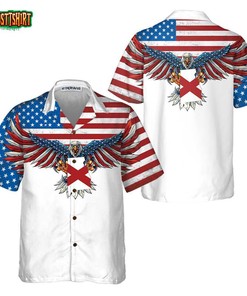 Alabama State And American Eagle Hawaiian Shirt