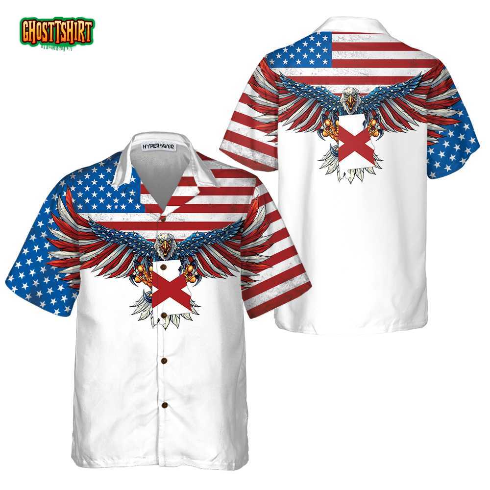 Alabama State And American Eagle Hawaiian Shirt