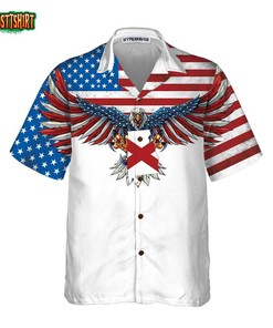 Alabama State And American Eagle Hawaiian Shirt
