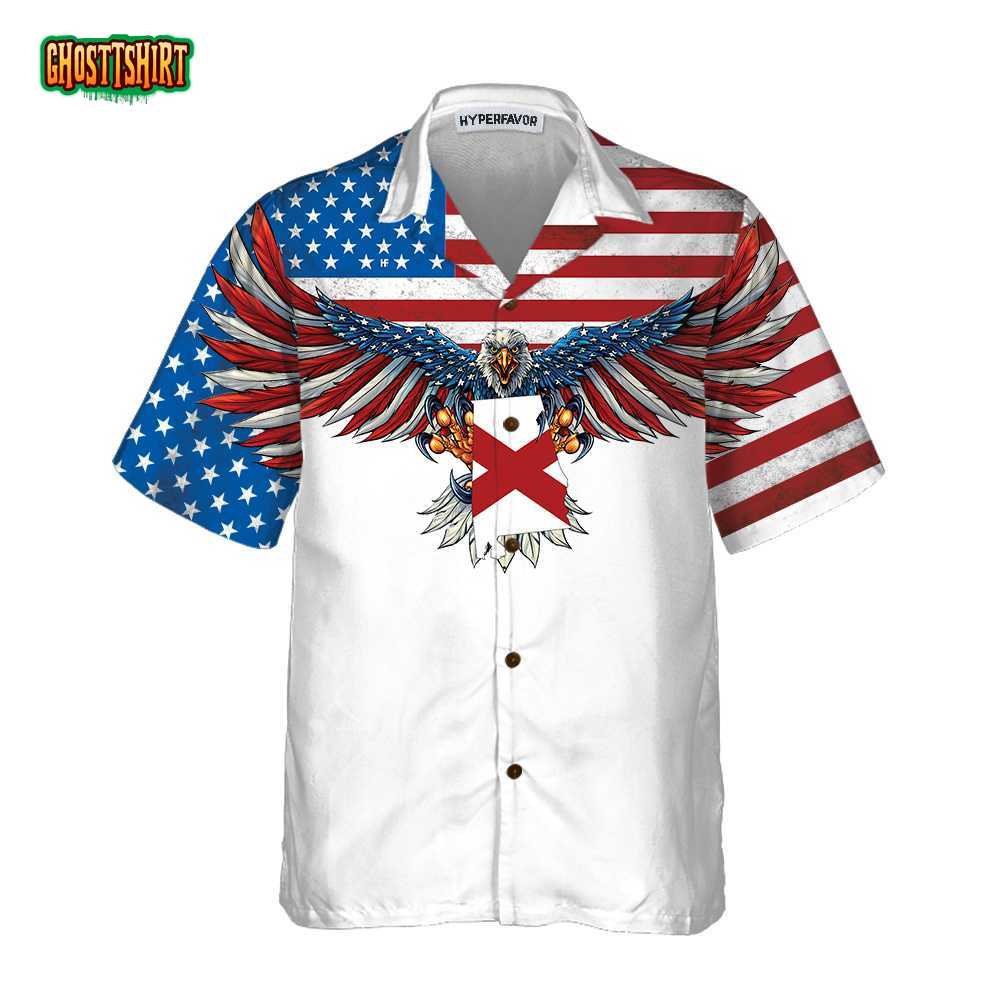Alabama State And American Eagle Hawaiian Shirt