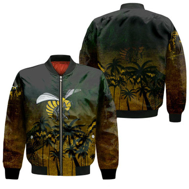 Alabama State Hornets Bomber Jacket Coconut Tree Tropical Grunge - NCAA