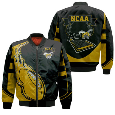 Alabama State Hornets Bomber Jacket - Fire Football - NCAA