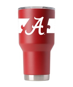 Alabama Striped Crimson Tumbler - Classic Crimson Tumbler with Striped Design for Alabama Fans