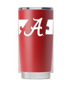 Alabama Striped Crimson Tumbler - Classic Crimson Tumbler with Striped Design for Alabama Fans
