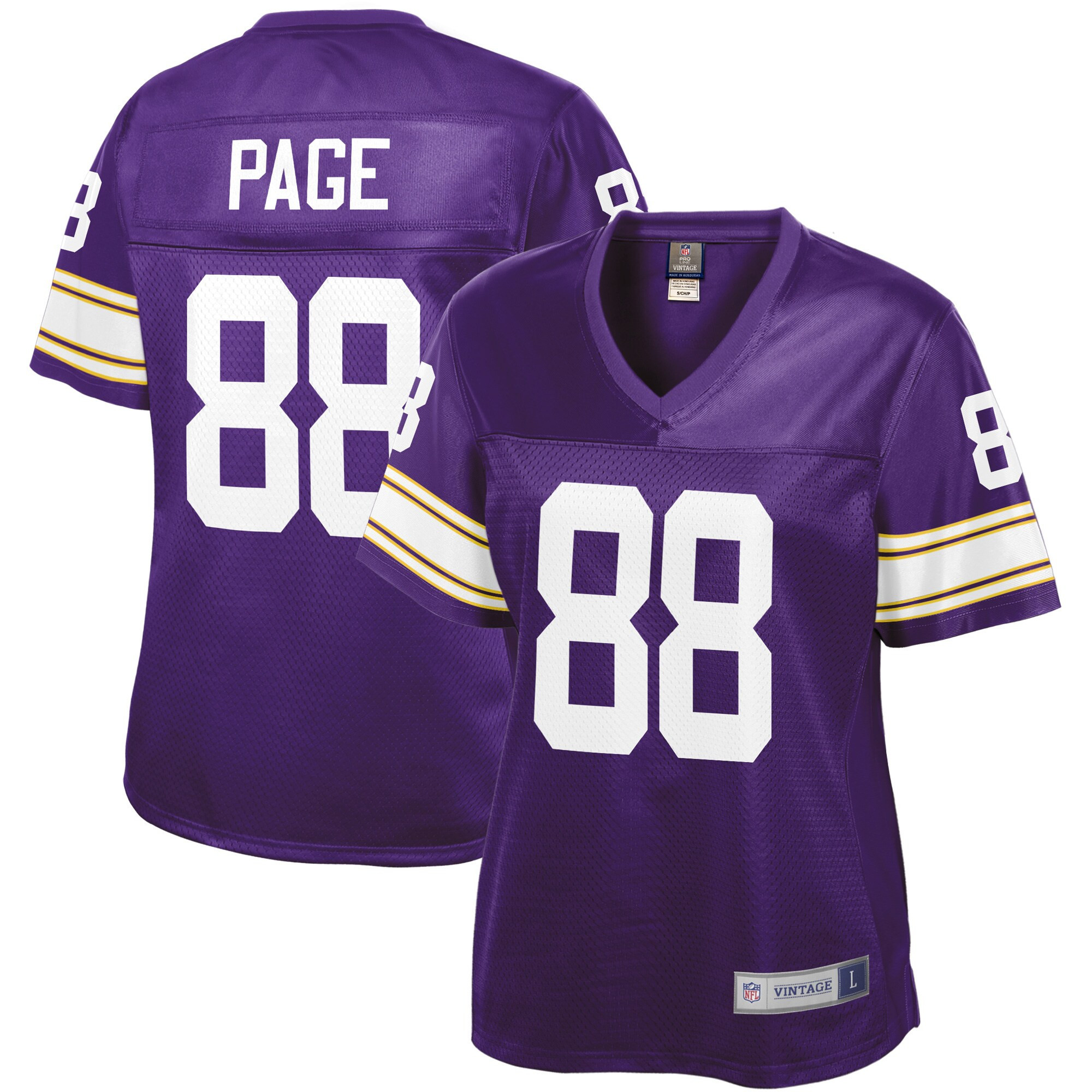 Alan Page Minnesota Vikings Nfl Pro Line Womens Retired Player Jersey - Purple Nfl