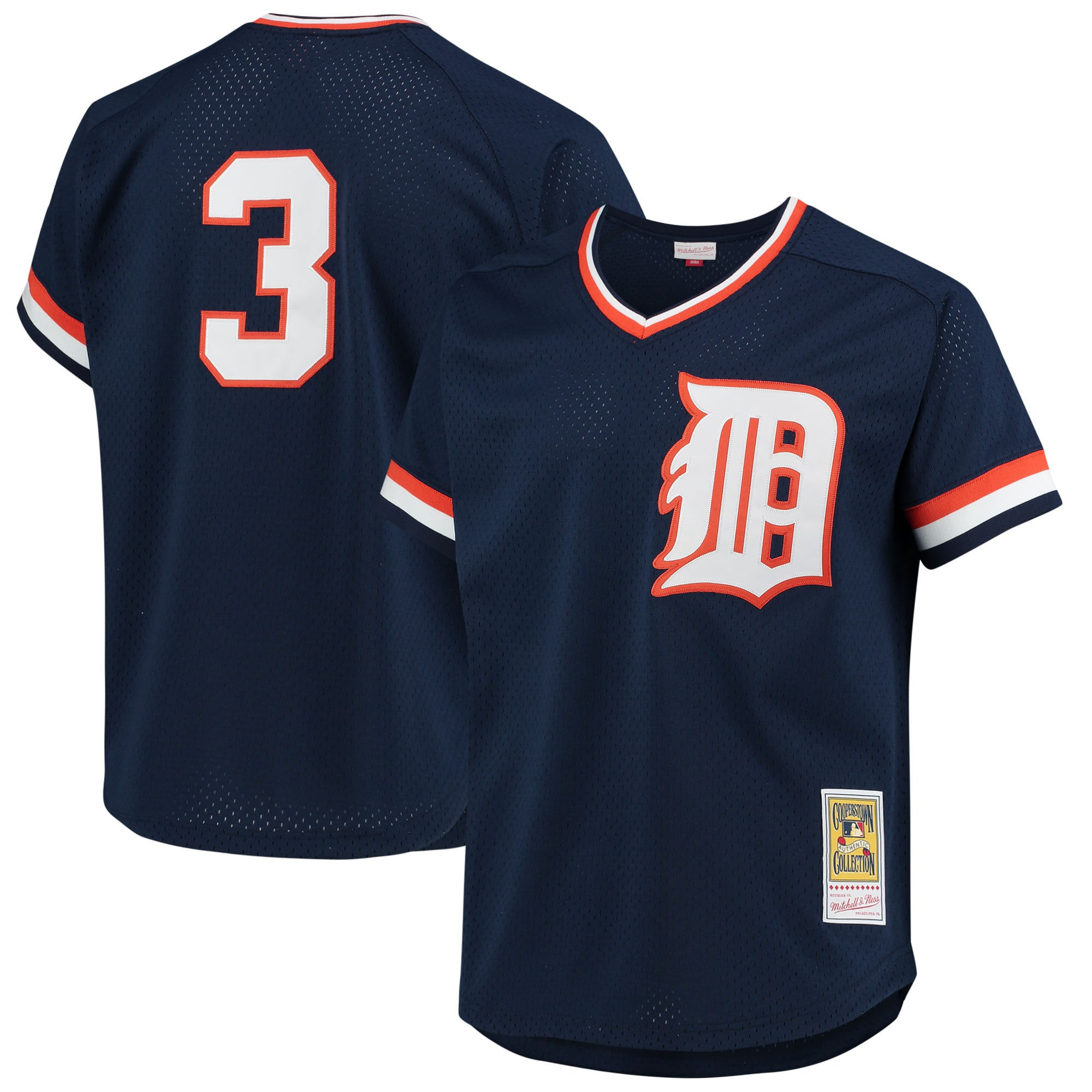 Alan Trammell Detroit Tigers Mitchell & Ness 1984 Authentic Cooperstown Collection Mesh Batting Practice Jersey - Navy Mlb