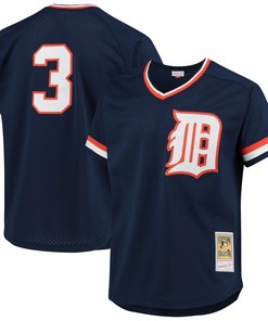 Alan Trammell Detroit Tigers Mitchell & Ness 1984 Authentic Cooperstown Collection Mesh Batting Practice Jersey - Navy Mlb