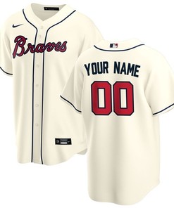 Alanta Braves Mlb 2020 Personalized Custom White Custom Jersey