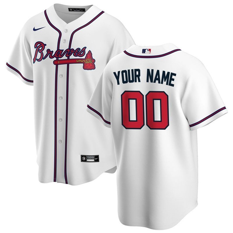 Alanta Braves Mlb 2020 Personalized Custom White Custom Jersey