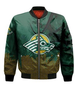 Alaska Anchorage Seawolves Bomber Jacket Basketball Net Grunge Pattern- NCAA