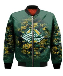 Alaska Anchorage Seawolves Bomber Jacket Camouflage Vintage  - NCAA
