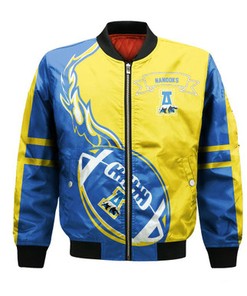 Alaska Nanooks Bomber Jacket Flame Ball - NCAA