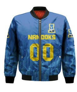 Alaska Nanooks Bomber Jacket Logo Sport Ombre  - NCAA
