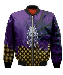 Albany Great Danes Bomber Jacket Basketball Net Grunge Pattern- NCAA