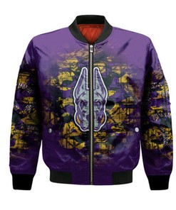 Albany Great Danes Bomber Jacket Camouflage Vintage  - NCAA