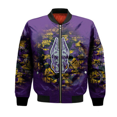 Albany Great Danes Bomber Jacket Camouflage Vintage - NCAA