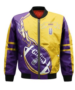 Albany Great Danes Bomber Jacket Flame Ball - NCAA