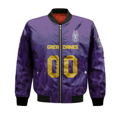 Albany Great Danes Bomber Jacket Logo Sport Ombre - NCAA