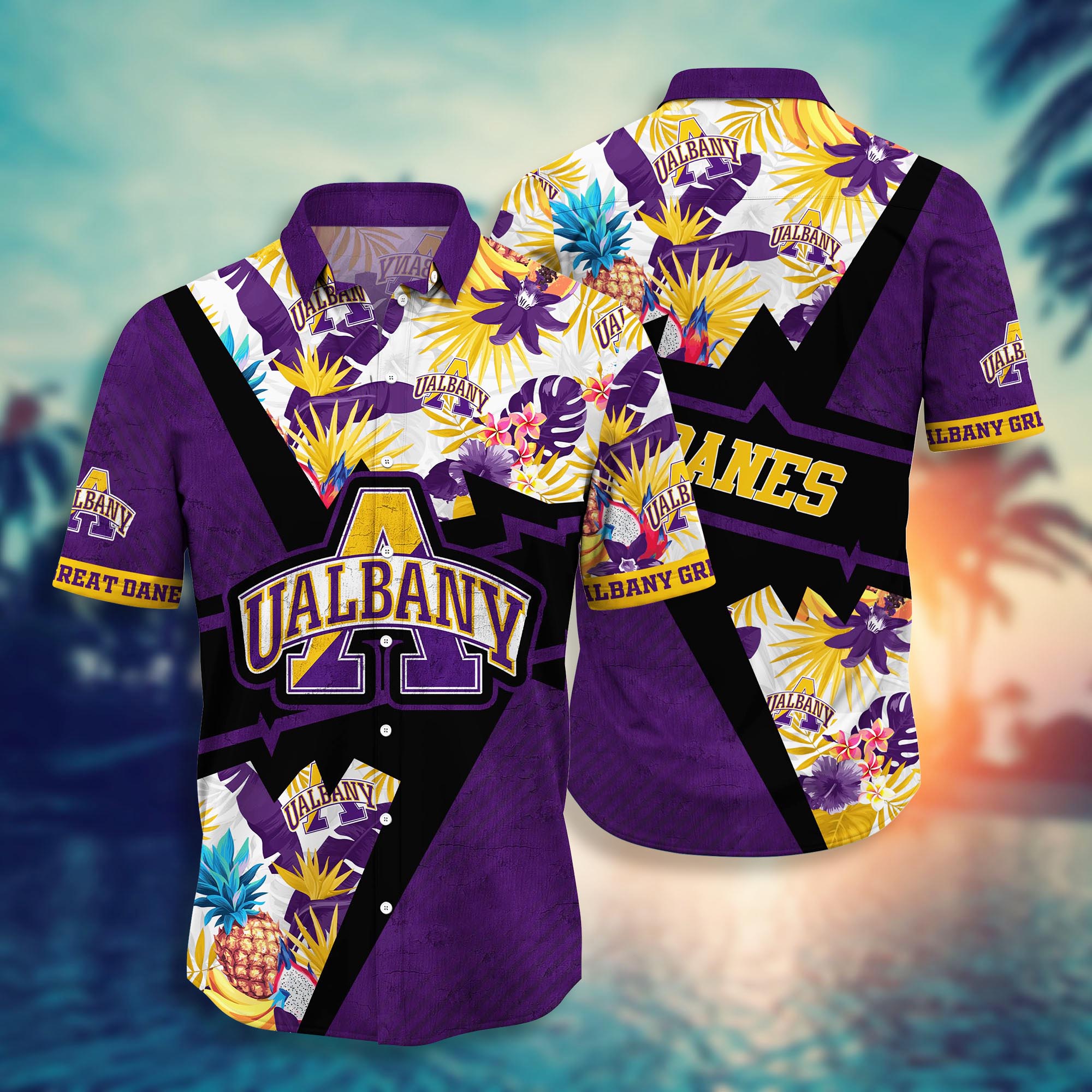 Albany Great Danes NCAA Flower Hawaii Shirt For Fans Ver 13