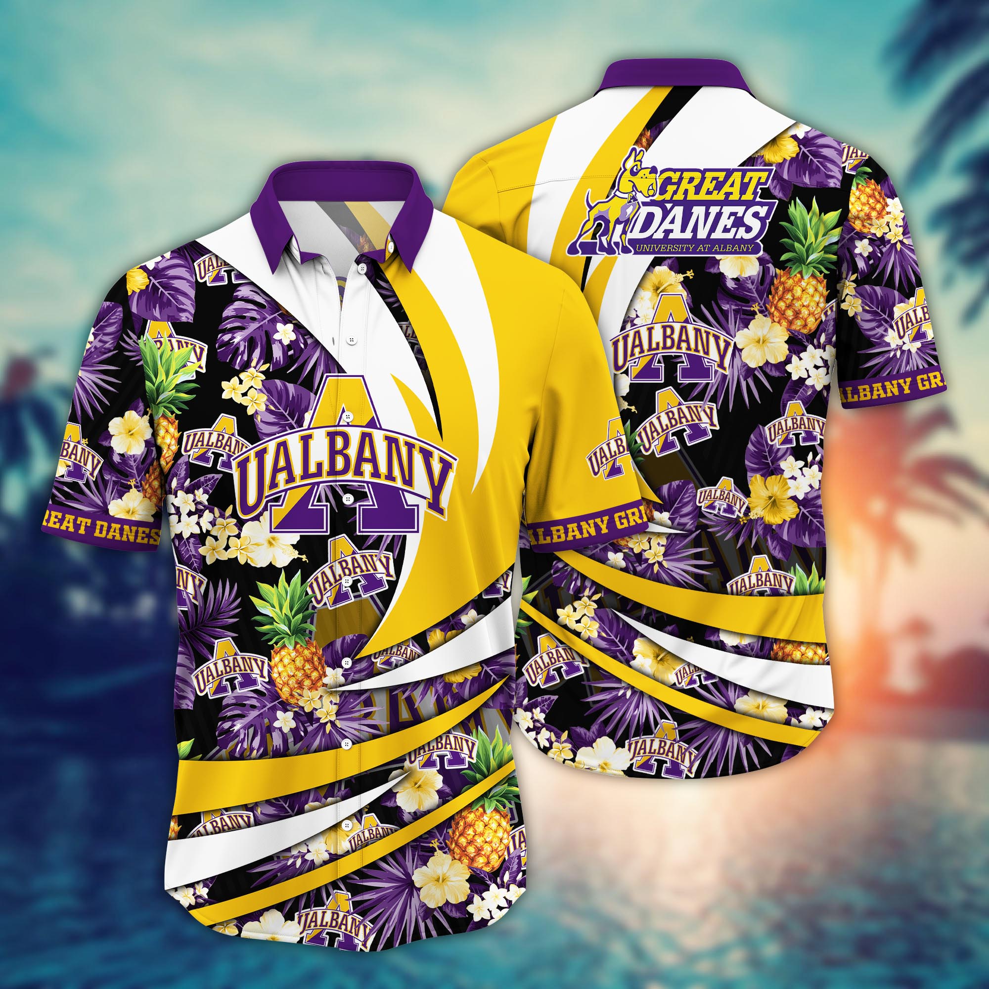 Albany Great Danes NCAA Flower Hawaii Shirt For Fans Ver 18