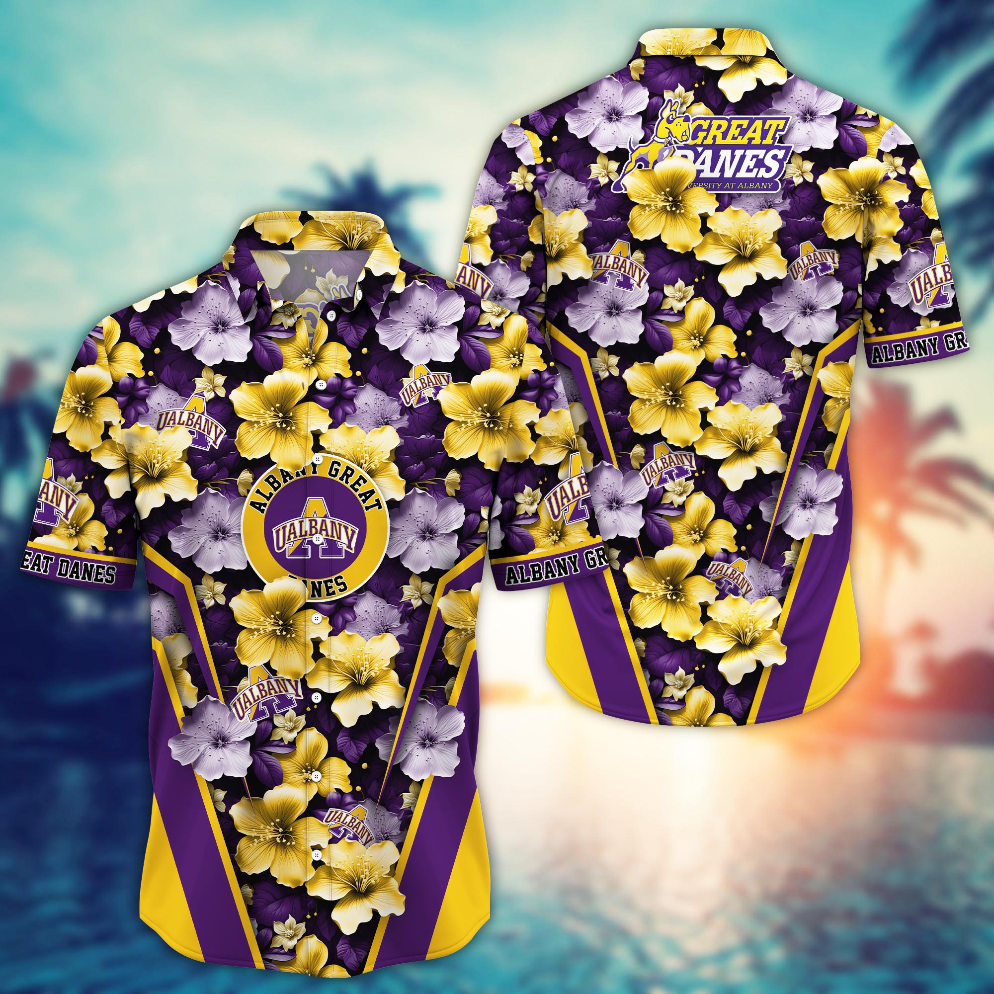 Albany Great Danes NCAA Hawaiian Shirt, Aloha Shirt Ver 2