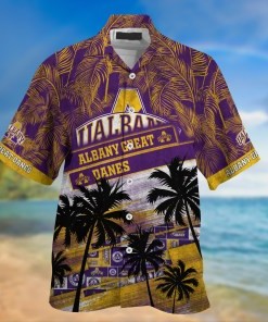 Albany Great Danes NCAA Palm Tree Pattern Hawaii Shirt For Sports Fans
