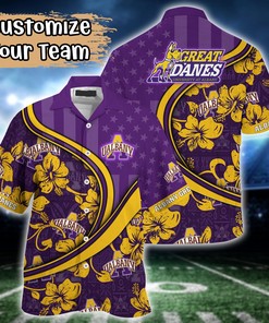 Albany Great Danes NCAA US Flag Flower Hawaii Shirt For Fans
