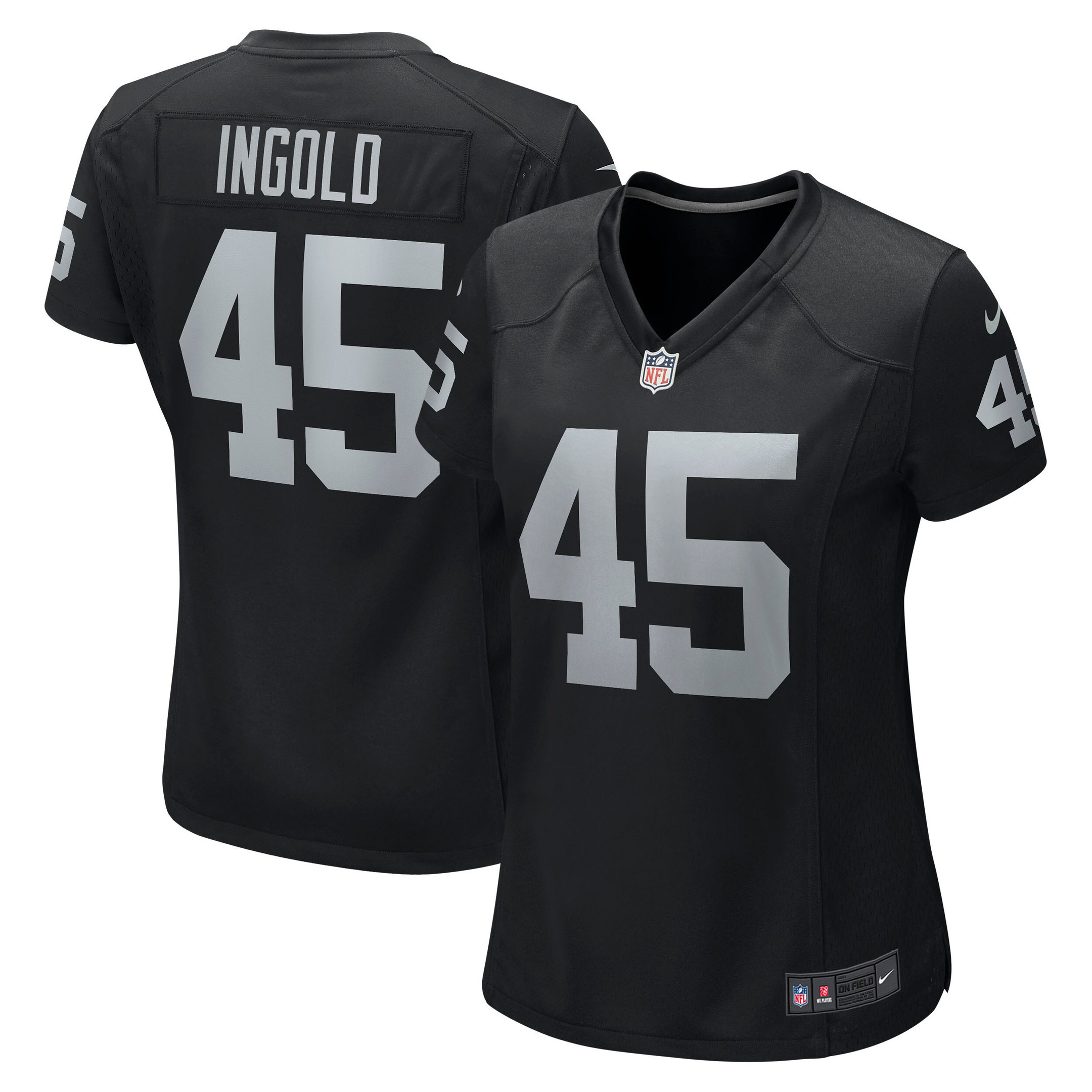 Alec Ingold Las Vegas Raiders Womens Game Jersey - Black Nfl