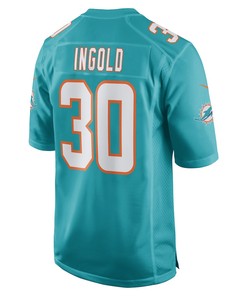 Alec Ingold Miami Dolphins Game Player Jersey - Aqua