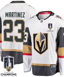 Alec Martinez 23 Vegas Golden Knights 2023 Stanley Cup Champions Patch Breakaway Jersey - White