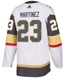 Alec Martinez 23 Vegas Golden Knights Stanley Cup 2023 Champions Patch Away Breakaway Men Jersey - White