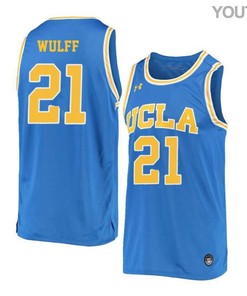 Alec Wulff 21 UCLA Bruins Retro Elite Basketball Youth Jersey - Blue
