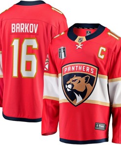 Aleksander Barkov 16 Florida Panthers 2023 Stanley Cup Final Home Breakaway Player Jersey - Red