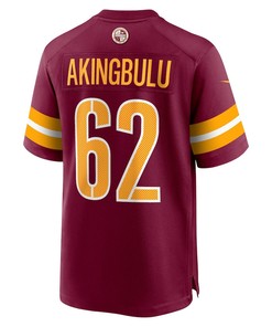 Alex Akingbulu Washington Commanders Game Player Jersey - Burgundy