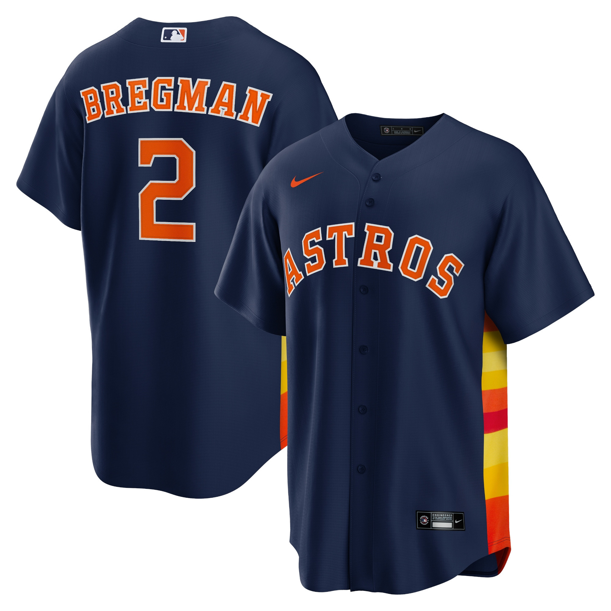 Alex Bregman Houston Astros Alternate Replica Player Name Jersey - Navy Mlb