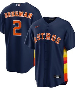Alex Bregman Houston Astros Alternate Replica Player Name Jersey Navy Mlb