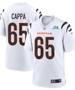 Alex Cappa 65 Cincinnati Bengals Super Bowl LVII Champions Men Game Jersey - White
